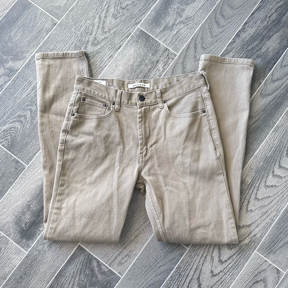 PacSun Slim Fit Flat Front Tan Beige Chino Pants Men’s Size 30x32